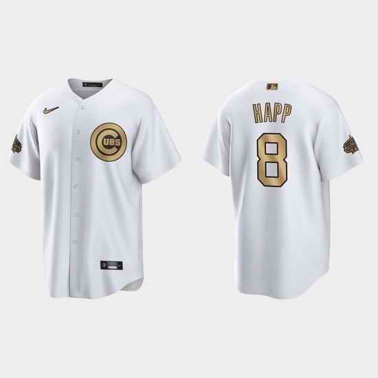 Men Ian Happ Chicago Cubs 2022 Mlb All Star Game White  Jersey